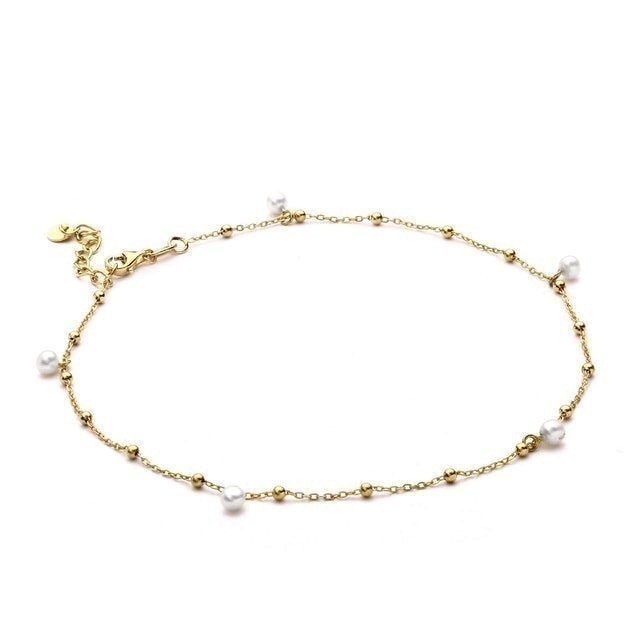 Aurum Lab Jessica Pearl Gold Anklet 1